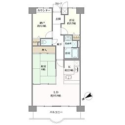 グリーンコーポ大正 2SLDKの間取図画像