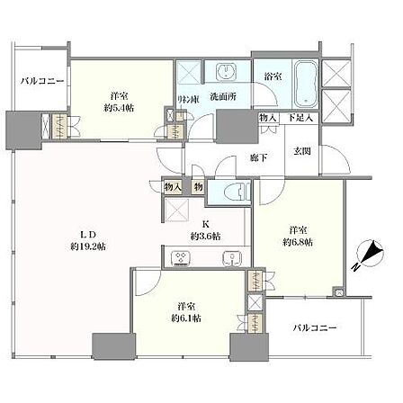 3LDK 間取り