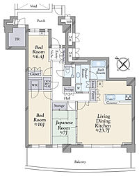 アイムふじみ野タワー西館 3SLDKの間取図画像