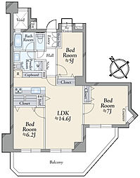 間取図画像 3LDK