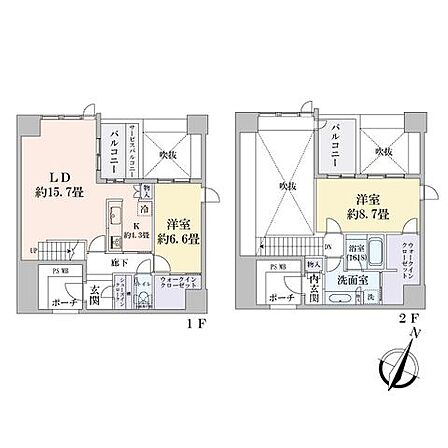 2LDK 間取り