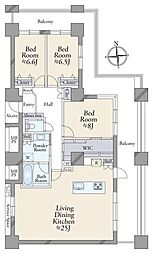 あべのグラントゥール 3LDKの間取図画像