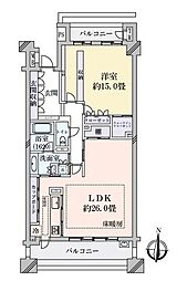 パークハウス覚王山向陽荘 1LDKの間取図画像