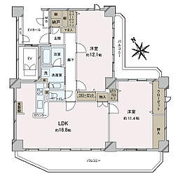 間取図画像 2LDK