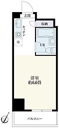 グランドメゾン靱 ワンルームの間取図画像