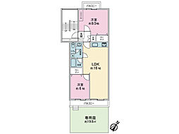 セーズ和田町 2LDKの間取図画像