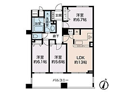 ライオンズ横濱弥生台レジデンス 3LDKの間取図画像