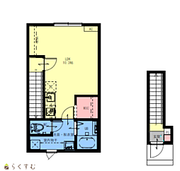 新築MIRAIE(ミライエ プラス) 1Kの間取図画像