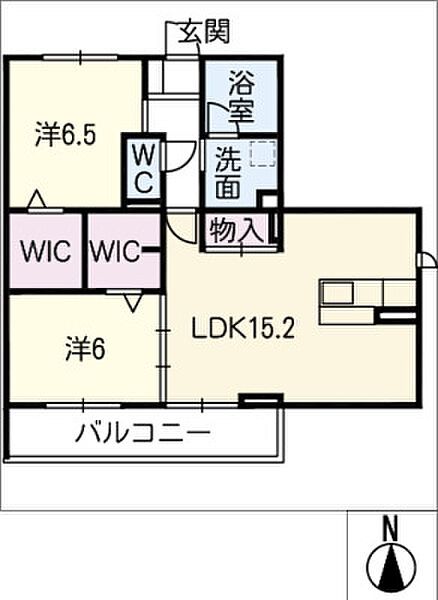 ルフトハウス 301｜愛知県長久手市勝入塚(賃貸アパート2LDK・3階・67.48㎡)の写真 その2