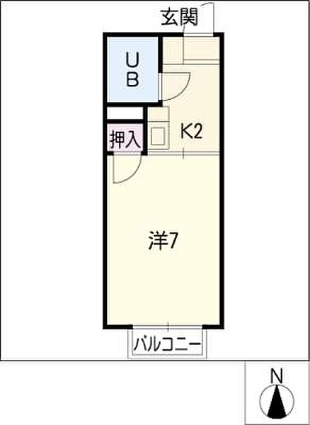 コーポ金子 ｜愛知県長久手市打越(賃貸アパート1K・2階・19.00㎡)の写真 その2