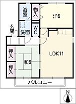 レイクルイーズＡ棟  ｜ 愛知県長久手市香桶（賃貸アパート2LDK・2階・55.44㎡） その2