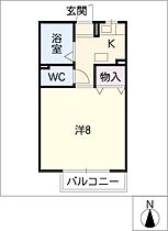 ゴールデン　ビレッジＡ  ｜ 愛知県長久手市蟹原（賃貸アパート1K・2階・23.40㎡） その2