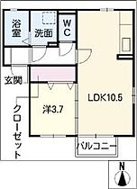 メゾン・ド・ロワ　A 101 ｜ 愛知県長久手市岩作早稲田70-2（賃貸アパート1LDK・1階・36.29㎡） その2