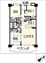 ライオンズマンション東郷西館　502号  ｜ 愛知県愛知郡東郷町白鳥1丁目（賃貸マンション3LDK・5階・72.15㎡） その2