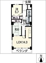 ガーデンセラム  ｜ 愛知県日進市栄2丁目（賃貸マンション2LDK・4階・65.42㎡） その2