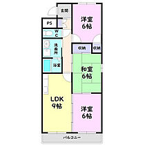 ソレアード笹原 201 ｜ 愛知県豊明市西川町笹原21-14（賃貸マンション3LDK・2階・62.20㎡） その2