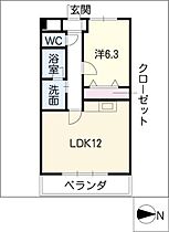 プランドール  ｜ 愛知県豊明市前後町仙人塚（賃貸マンション1LDK・3階・45.00㎡） その2