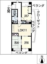 ロアジール上ヶ池  ｜ 愛知県みよし市三好町上ヶ池（賃貸マンション3LDK・3階・73.36㎡） その2