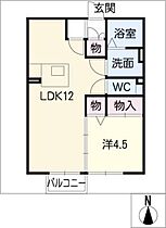 ドミールｍ  ｜ 愛知県豊田市東梅坪町4丁目（賃貸アパート1LDK・1階・40.29㎡） その2