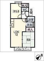 フェニックスＫＡＷＡＩ　Ｂ棟  ｜ 愛知県豊田市市木町2丁目（賃貸アパート2LDK・2階・51.00㎡） その2