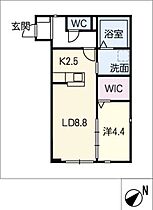 Ｐｒｅｓｔｉｇｅ青葉II  ｜ 愛知県みよし市三好丘あおば1丁目（賃貸アパート1LDK・1階・42.34㎡） その2