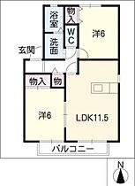 ラリーポップ  ｜ 愛知県知立市牛田町高根（賃貸アパート2LDK・2階・53.70㎡） その2