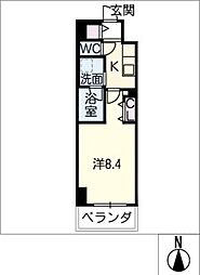 ｍｅＬｉＶ刈谷 7階1Kの間取り