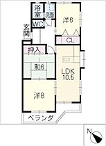 クレールみよし  ｜ 愛知県安城市新田町出郷（賃貸マンション3LDK・1階・72.00㎡） その2