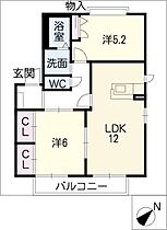 サクセス新安城Ｃ棟  ｜ 愛知県安城市篠目町（賃貸アパート2LDK・2階・57.00㎡） その2