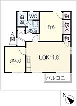 アジサイＢ・Ｃ棟  ｜ 愛知県西尾市住崎6丁目（賃貸アパート2LDK・2階・50.00㎡） その2