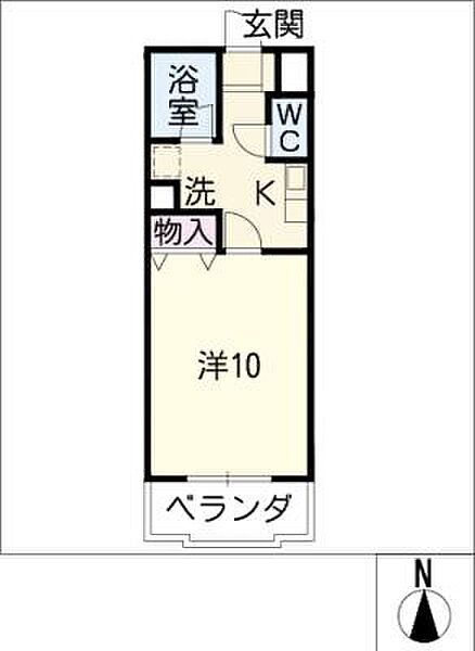 ハートヒルズ舳越 ｜愛知県岡崎市舳越町字神道(賃貸マンション1K・2階・31.21㎡)の写真 その2