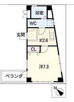 シガヤビル  ｜ 愛知県岡崎市明大寺町字川端（賃貸マンション1K・7階・26.41㎡） その2