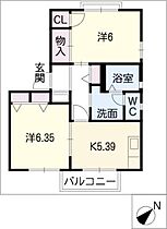 タウニーＫＡＴＯIII  ｜ 愛知県岡崎市伊賀新町（賃貸アパート2K・1階・44.75㎡） その2