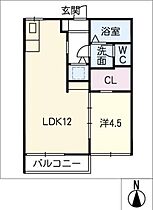 ハイツ毘沙門  ｜ 愛知県岡崎市橋目町字毘沙門（賃貸アパート1LDK・1階・35.30㎡） その2