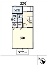 コーポＮＫＤ　Ａ棟  ｜ 愛知県岡崎市蓑川新町1丁目（賃貸アパート1K・1階・26.76㎡） その2