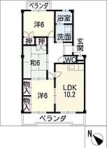 リトルアイランド202  ｜ 愛知県岡崎市蓑川新町2丁目（賃貸マンション3LDK・2階・67.70㎡） その2