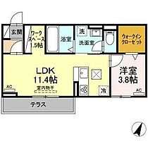 D-square四ツ谷 102 ｜ 愛知県豊川市四ツ谷町1丁目45（賃貸アパート1LDK・1階・41.86㎡） その2