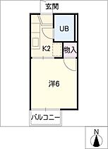 パークヒル東豊Ａ棟  ｜ 愛知県豊川市東豊町4丁目（賃貸アパート1K・2階・18.18㎡） その2