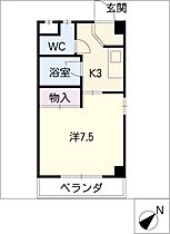 シャンブルII  ｜ 愛知県豊橋市舟原町（賃貸マンション1K・3階・23.10㎡） その2