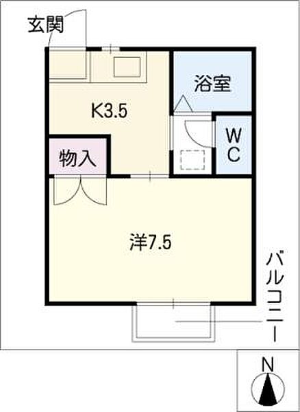 エルム21 ｜愛知県豊橋市牧野町(賃貸アパート1K・2階・24.80㎡)の写真 その2