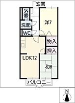 セントラル羽根井　Ｂ棟  ｜ 愛知県豊橋市羽根井町（賃貸アパート2LDK・1階・55.00㎡） その2