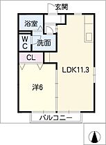 グリーンステージしんさかえＡ棟  ｜ 愛知県豊橋市新栄町字南小向（賃貸アパート1LDK・2階・39.69㎡） その2