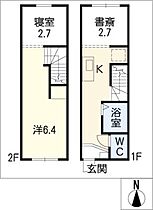 モンターニュ  ｜ 愛知県犬山市大字橋爪字前田（賃貸タウンハウス1K・2階・35.19㎡） その2