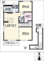 リヴァーレ・Ｊ  ｜ 愛知県一宮市柳戸町2丁目（賃貸アパート2LDK・2階・63.10㎡） その2