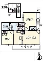 サンドリオン  ｜ 愛知県稲沢市奥田町六畝六歩（賃貸マンション2LDK・2階・67.95㎡） その2