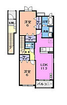 ミルトI 201 ｜ 愛知県稲沢市奥田堀畑町150番地（賃貸アパート2LDK・2階・58.48㎡） その2