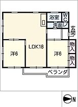 川口マンション  ｜ 愛知県稲沢市国府宮2丁目（賃貸マンション2LDK・2階・62.00㎡） その2