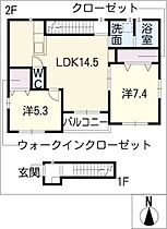 ドゥ・メゾン‐II  ｜ 愛知県稲沢市下津町東下町（賃貸アパート2LDK・2階・63.96㎡） その2