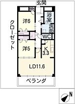 Ｐｒｉｖ．Ｋ  ｜ 愛知県清須市大嶋1丁目（賃貸マンション2LDK・1階・61.61㎡） その2