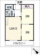 コーポ柿木  ｜ 愛知県海部郡大治町大字北間島字柿木（賃貸アパート2LDK・1階・51.03㎡） その2